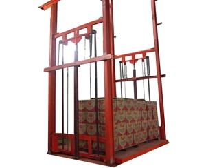 Hydraulic Lead Rail Lift Platform uses for cargo lifting